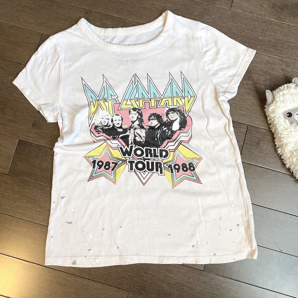CHASER Def Leppard 1987 World Tour Rockband Tee Shirt Top